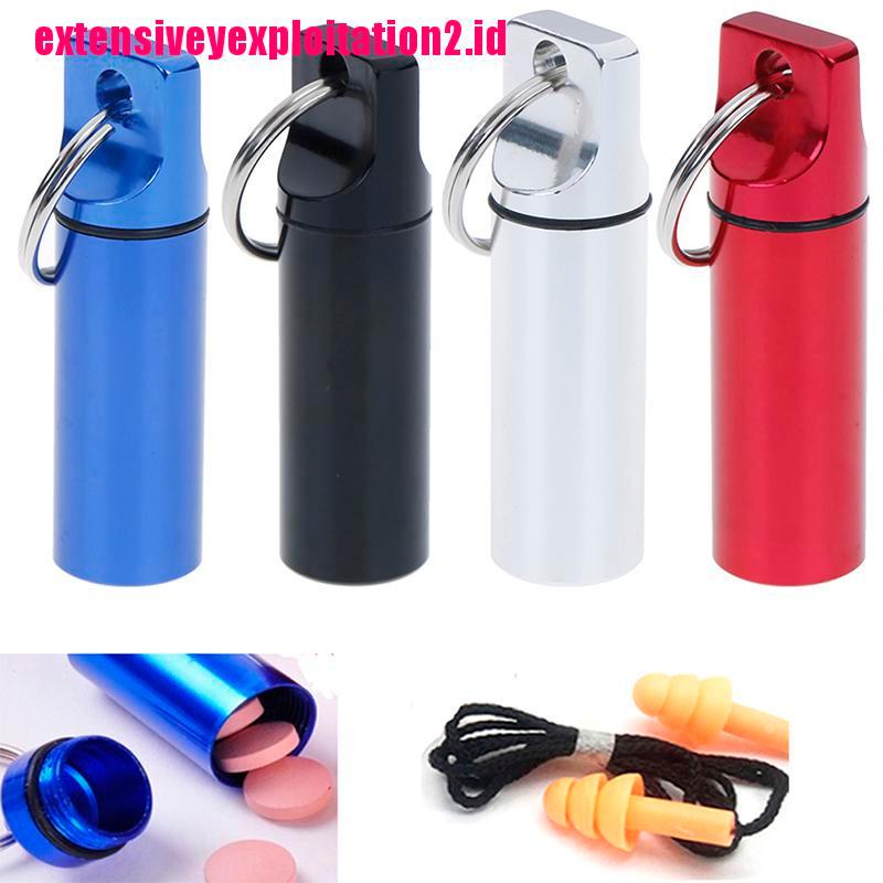 &lt; E2id &amp; &gt; Botol Kontainer Obat Pil / Kapsul Bahan Aluminum Anti Air