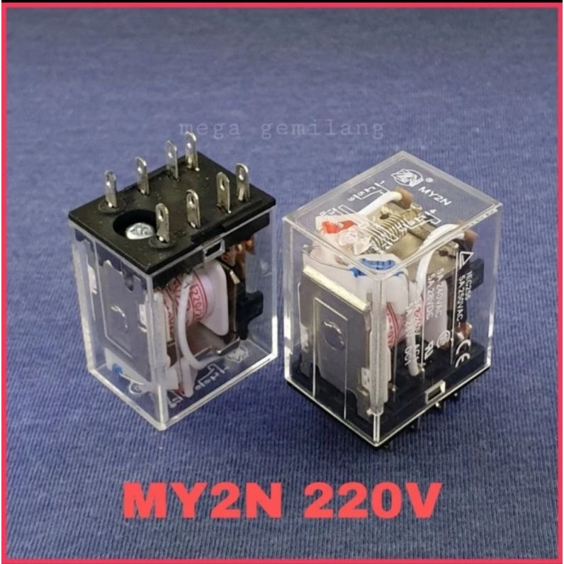 RELAY MY2N AC 220V 5A 8 PIN ZN (10PCS)