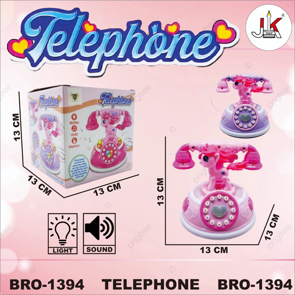 MAINAN EDUKASI ANAK TELPON-TELPONAN KARAKTER KUDA PONY BRO-1394
