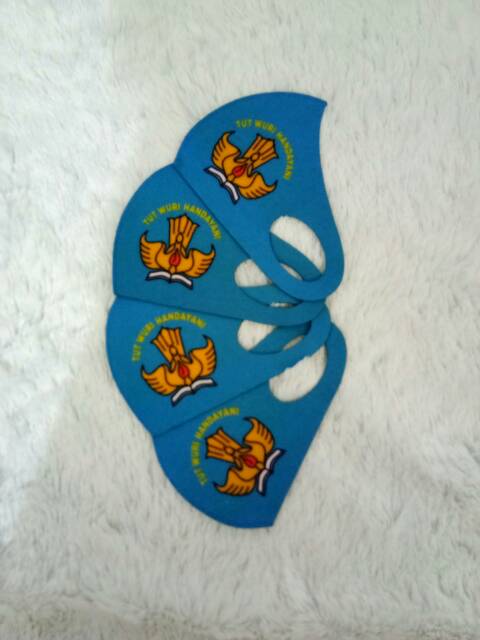 Masker Bahan  Scuba Dengan Logo SMA