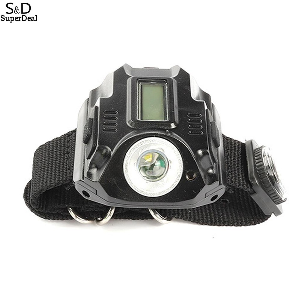 [PO] Arm Black Wrist LED Glare 1200mA 350LM Lamp Yes Running Night 6000K Light Outdoor Flashlight