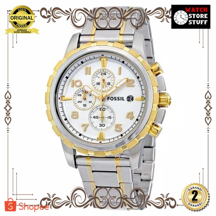 [ JAM TANGAN PRIA WANITA | RANTAI | KULIT | KARET | MURAH | PRIA ORIGINAL ] F0*SIL DEAN CHRONOGRAPH 