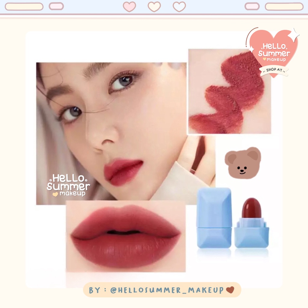 𝐌𝐀𝐓𝐓𝐄 𝐋𝐈𝐏𝐒𝐓𝐈𝐂𝐊 - Derol Little Monster Capsule Mini Matte Lipstick 8 Color Set Longlasting Waterproof Cute Design