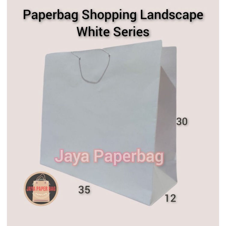 

Paperbag Shopping Landacape White (35×12×30)