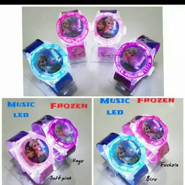 √BAYAR DITEMPAT√ Jam Tangan Anak Proyektor Lampu Laser Melodi Karakter Terbaru LOL