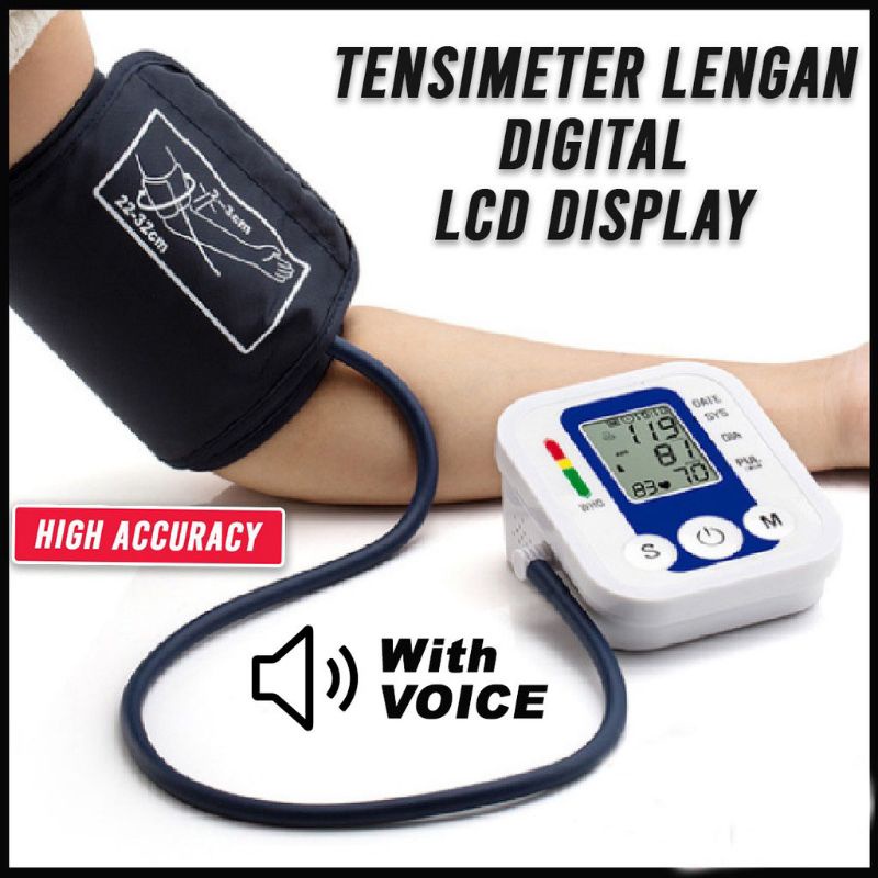 Tensi meter digital alat pengukur tekanan tensi darah otomatis