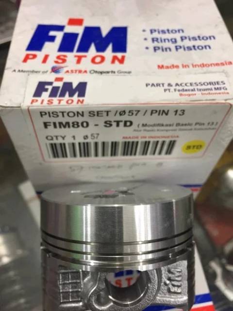 piston kit fim racing pin 13/mentah