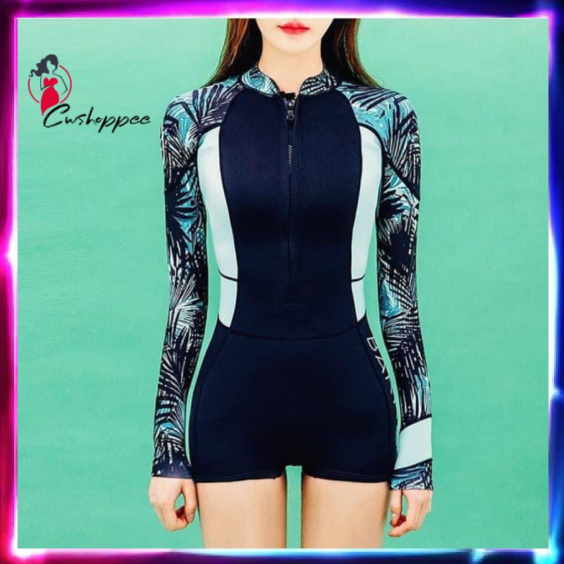 Baju Renang Wanita MURAH BARREL MONOKINI ONE PIECE BAJU RENANG LENGAN PANJANG MURAH BAJU DIVING