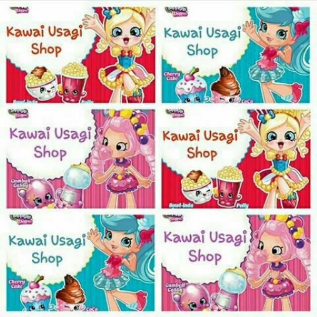 

Stiker nama label custom Shopkins shopees