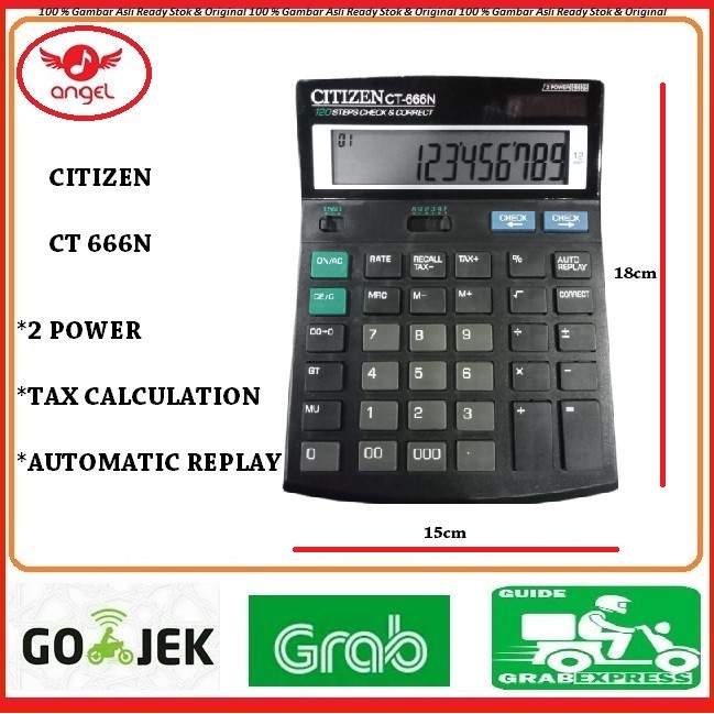 

CODE432 Kalkulator Citizen CT-666N 12 Digit / Calculator Citizen CT 666 N