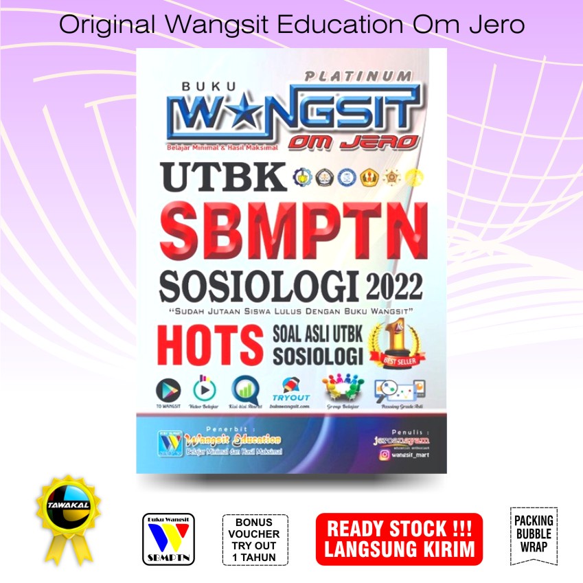 Buku SBMPTN 2022 / Buku Wangsit 2022 / SOSIOLOGI Platinum 2022