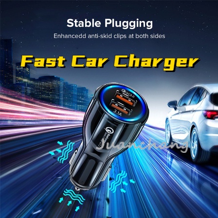 Adapter Charger Mobil Mini port Usb 3.0 fast charging