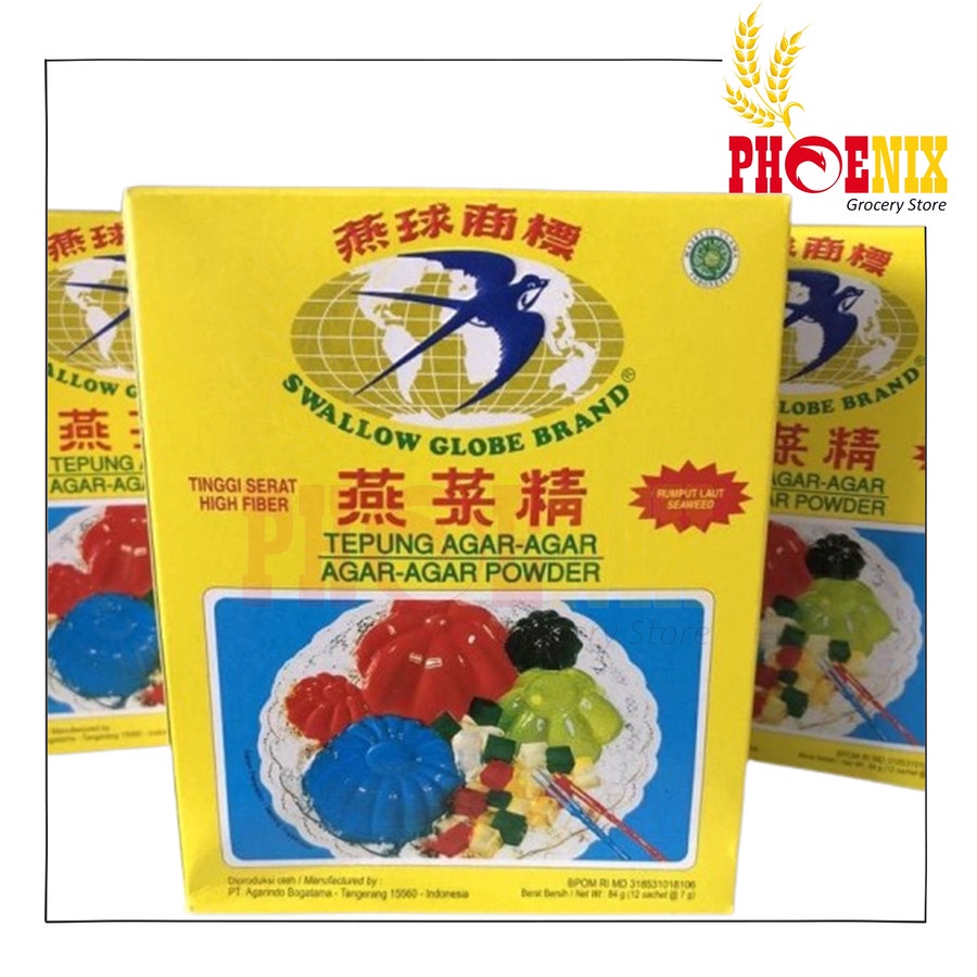 

Tepung agar agar swallow globe warna bisa variasi (1 box isi 12 bks)