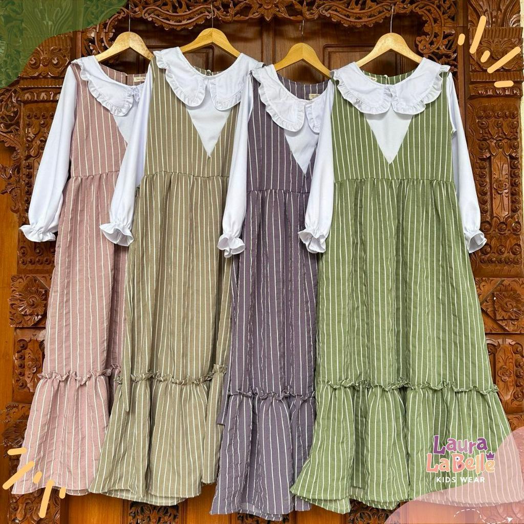 Gamis Anak / Gamis Anak Perempuan / Baju Muslim Anak Perempuan SALUR Laurakids 5 - 15 TAHUN