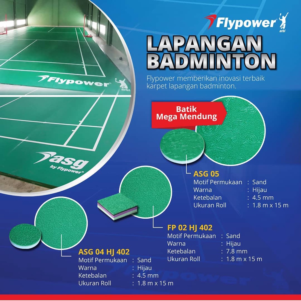 Karpet Bulutangkis / Badminton Flypower
