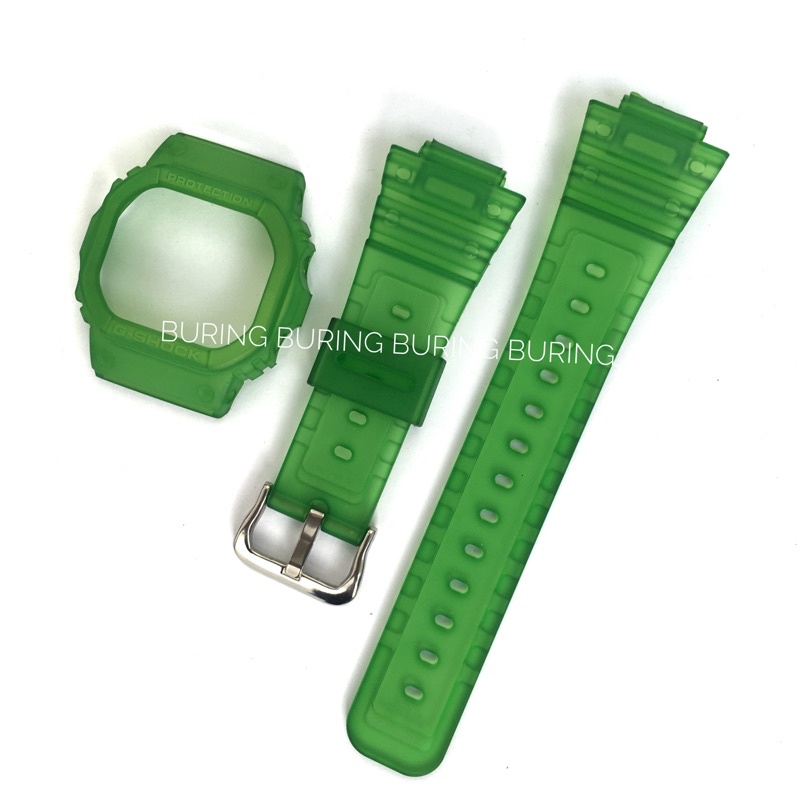 STRAP BEZEL CASIO GSHOCK DW 5600 JELLY DW 5030 GWX GRX GB 5600 GW 5000 EMERALD GREEN
