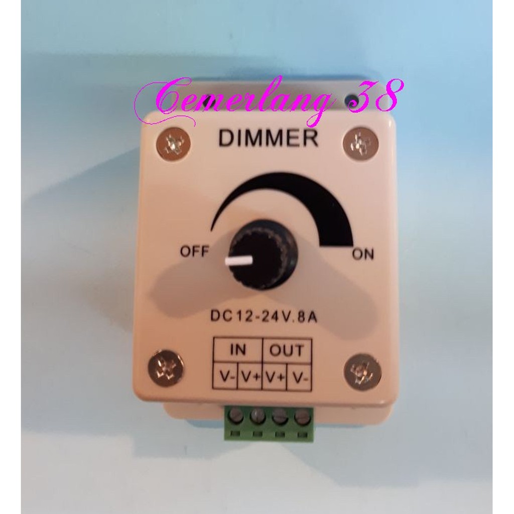 Dimmer LED DC 12V - 24V 8A Light Dimmer Switch Adjustable Brightness Control Single Color LED Strip