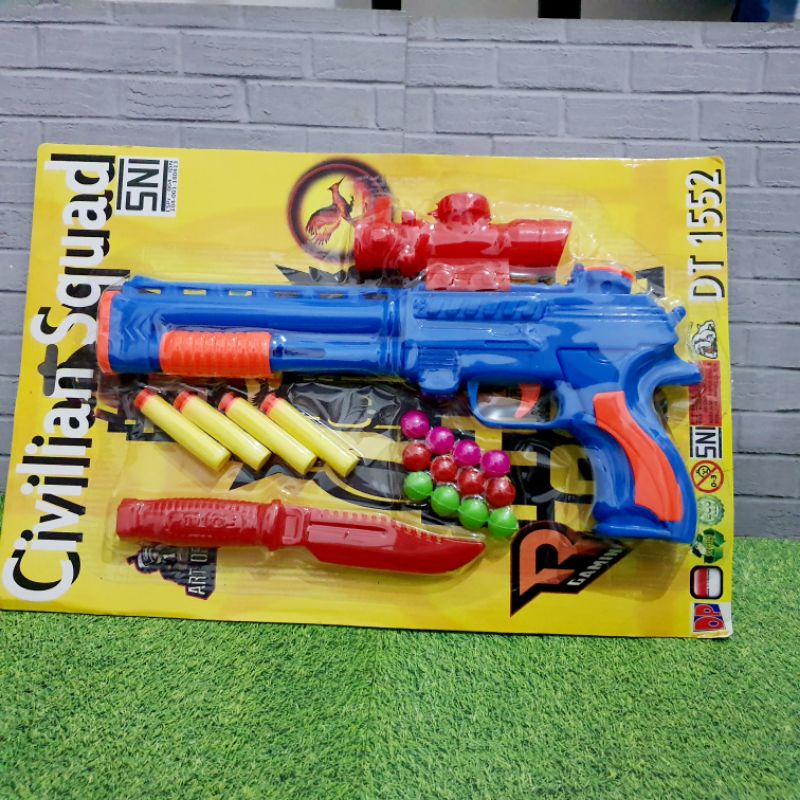 MAINAN PISTOL ANAK PELURU BUSA SOFT BULLET KOKANG - MAINAN SHOTGUB PELURU NERF
