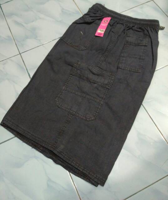 Celana santai cargo denim XXXL