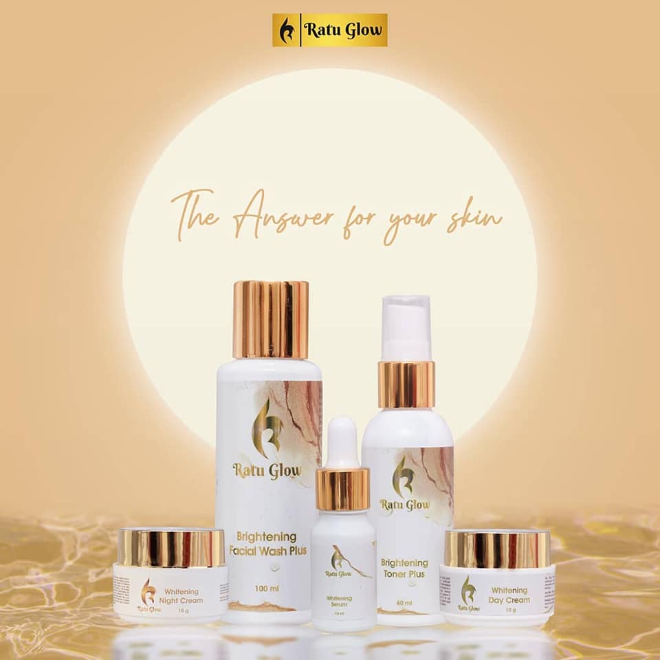 Ratu Glow Reguler Paket Brigtening Original Pencerah Wajah Skincare Penghilang Noda Flek