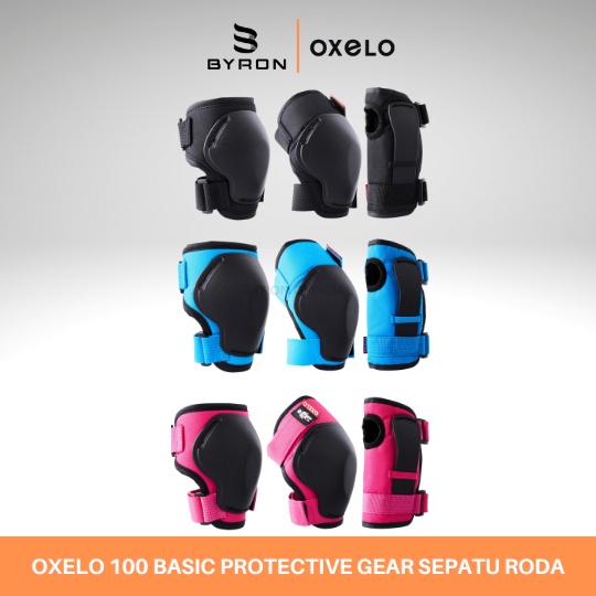 OXELO 100 Basic Dekker Pelindung 3-Bagian Anak Scooter Sepatu Roda Original