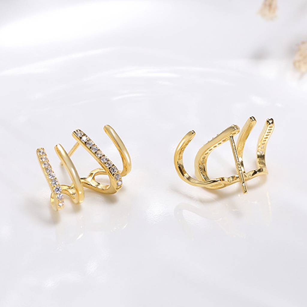 Hu Hu Hu Hu Hu Alat Bantu Pasang Kacamata♡ 1 Pasang Anting Tusuk Berlian Imitasi Model Cakar Sturdy Untuk Wanita