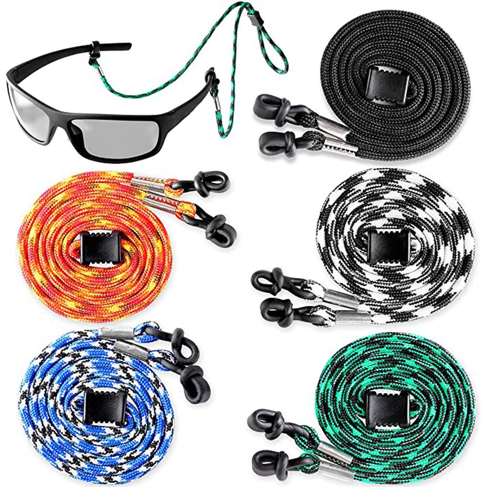 ROW Women Men Glasses Holder Strap Outdoor Sports Sunglasses Lanyard Glasses Chain Holder Necklace Non-slip Lightweight Fashion Eyewear Braid