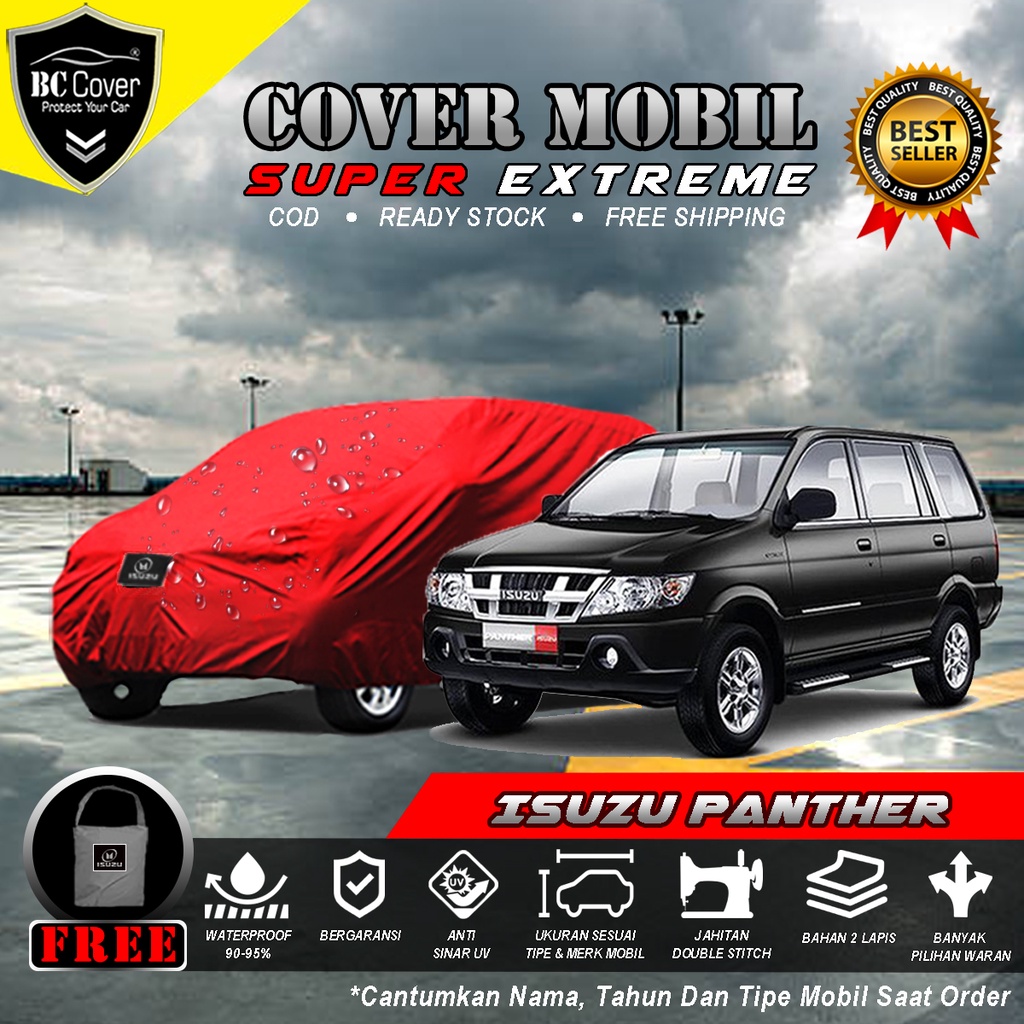 Body Cover Mobil Panther Outdoor Waterproof / Sarung Mobil Isuzu Panther Touring HI-GRADE Grand Royal LS TURBO Waterproof / Selimut Tutup Mantol Kerudung Mantel Penutup Mobil PHANTER Waterproof Outdoor Anti Air