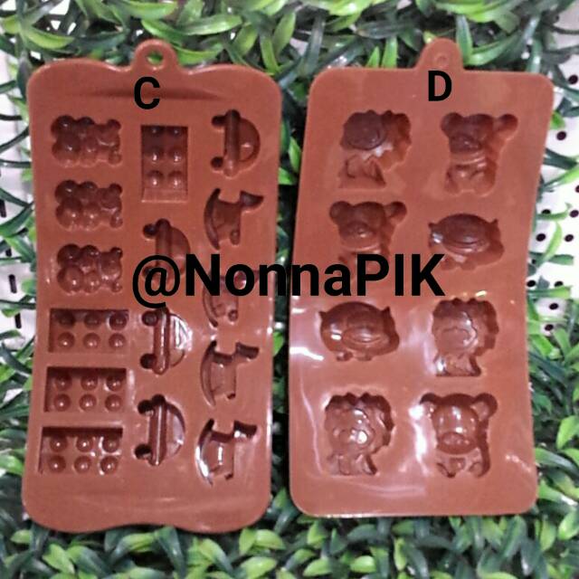 Cetakan Silikon Karakter Pudding Coklat Es Jelly Silicone Motif