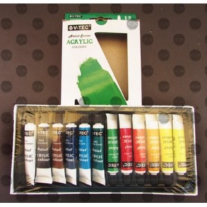 

V-TEC Cat Akrilik 12 Warna Isi 12ml Acrylic Paint VT-812/A