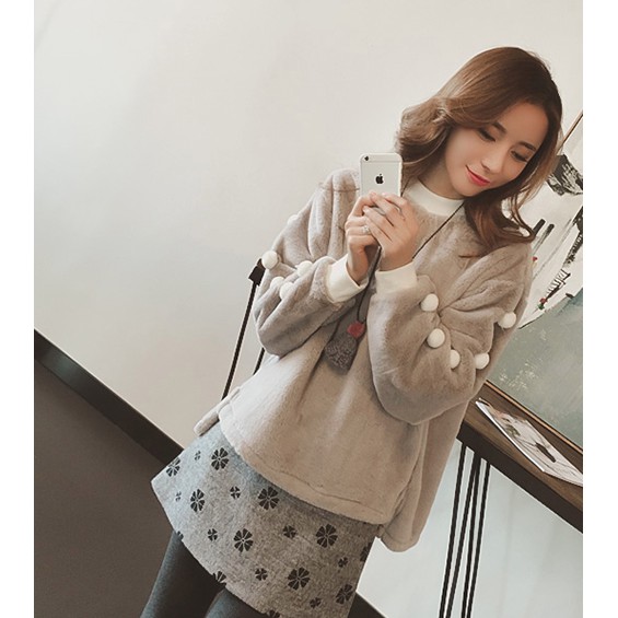 cardigan rajut sweater korea jepang tangan panjang knit tebal hangat