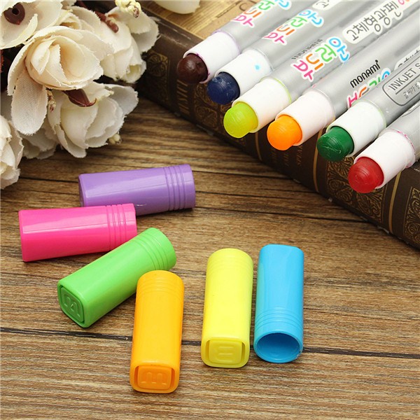 

Pendrawing- 6Pcs Colors Highlighter Fluorescent Gel Solid Paint Pen Drawing -Drawing-Pen.