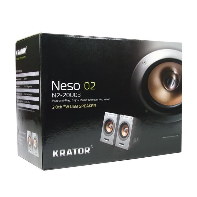 MURAH!! Speaker USB KRATOR Neso N2-20U03 USB powered Wood Edition