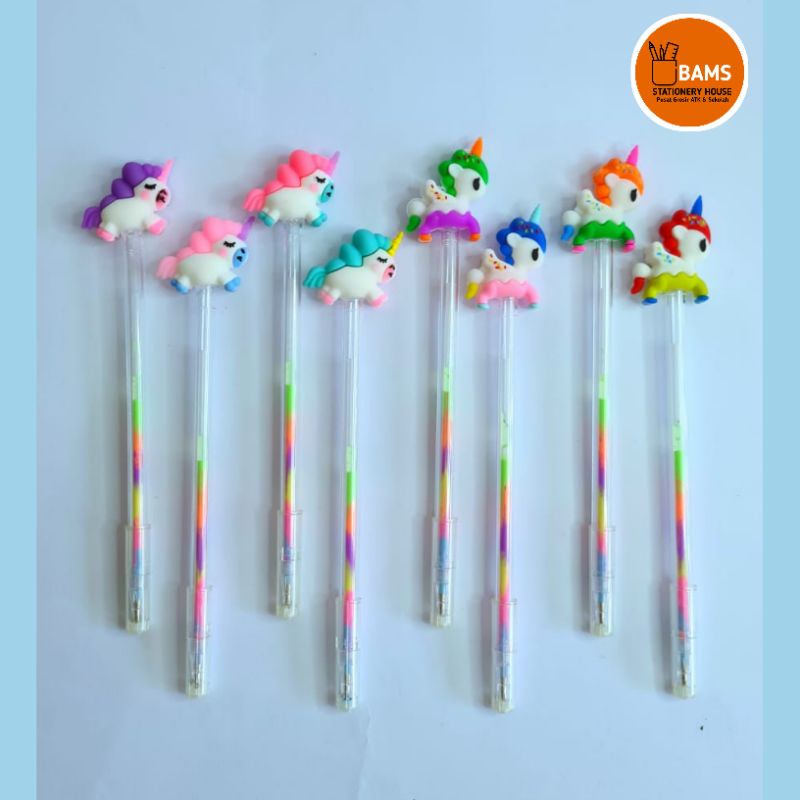 

GELPEN PELANGI / RAINBOW WARNA WARNI UNICORN / PULPEN PELANGI