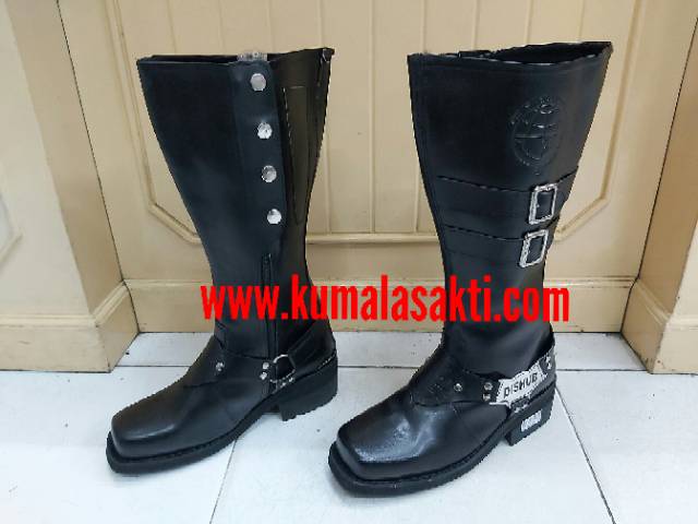 Sepatu Tunggang Dishub Kulit Asli Dop Kotak