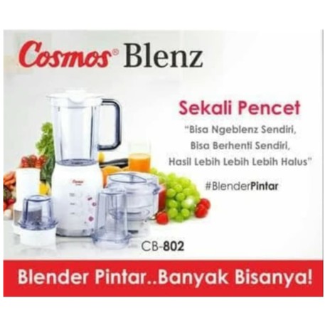 Cosmos Blender Plastik Blenz 1.2 Liter 4 in 1 Multifungsi CB-802 CB802