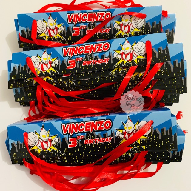 

Ultraman Goodie Bag / Kemasan Ultah / Bingkisan Birthday / kantong Snack Ulang Tahun