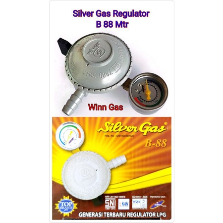 Silver Gas Regulator Tekanan Rendah B-88Meter