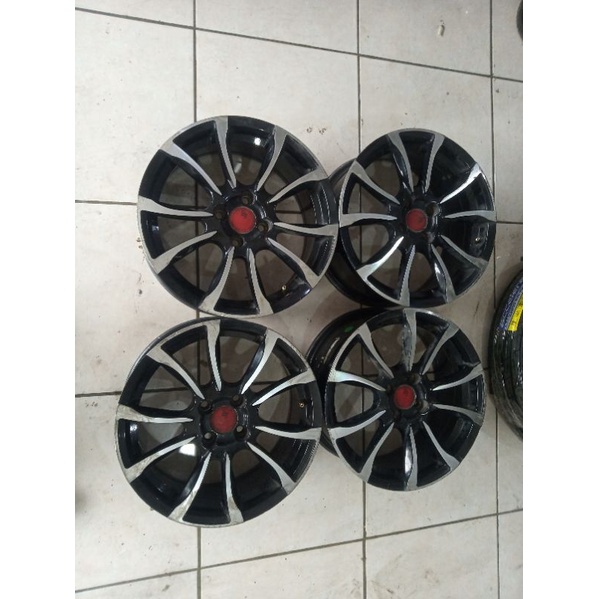 JF ring 16 lebar 7 pcd 4x100 ET45 Black polish