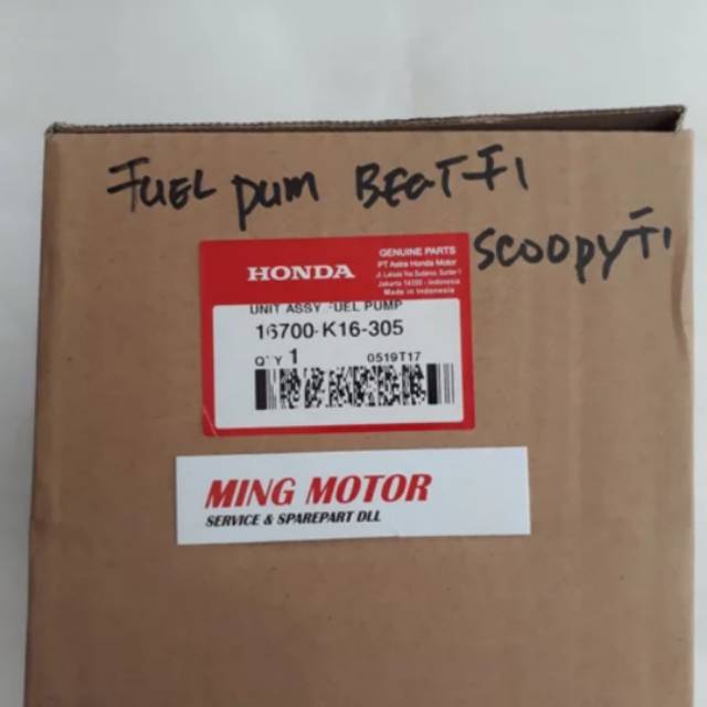 Fuel Pump Beat FI Vario 110 fi Scoopy stater kasar FI K16 asli Ahm
