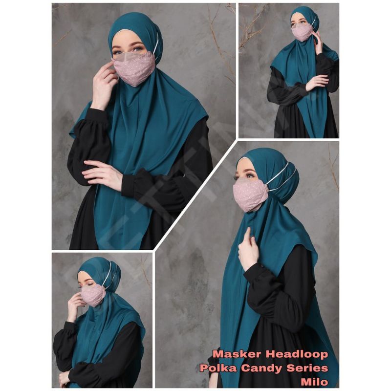 MASKER KAIN 3D MASKER HIJAB MASKER POLKODOT MASKER 3 APLY MASKEE NON MEDIS