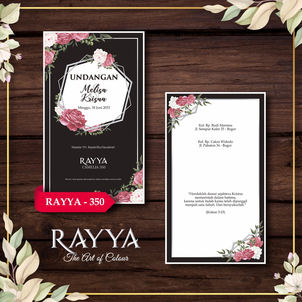 Rayya 350 | Blangko Undangan | Undangan Kosongan (Free File Setting Corel)