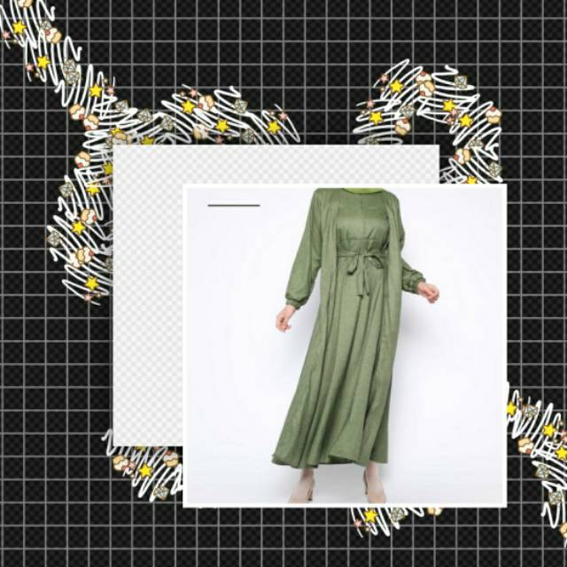 Gamis catton madinah bertali dan renda