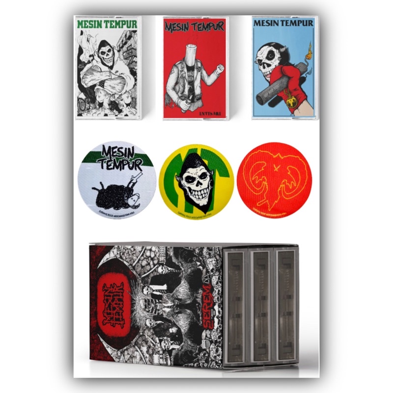 Boxset Kaset Mesin Tempur - "Seram - The Greatest Grind" + 3 Iron Patch