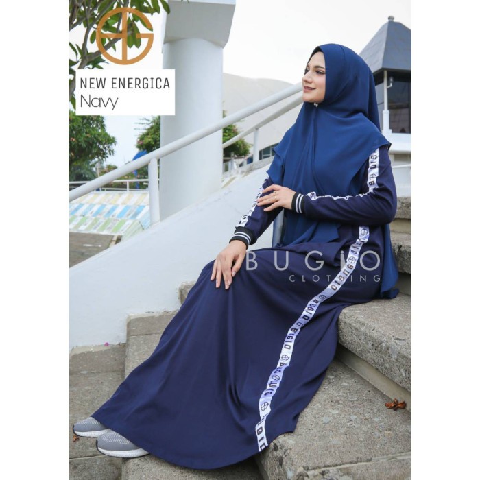 PREMIUM GAMIS KAOS OLAHRAGA NEW ENERGICA ORI BUGIO CLOTHING - NAVY, S