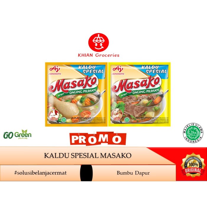 

Bumbu Penyedap Masako Rasa Ayam dan Sapi 10 gr KHIAN