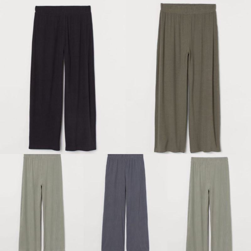 H*M RIB KNIT TROUSERS-ORIGINAL