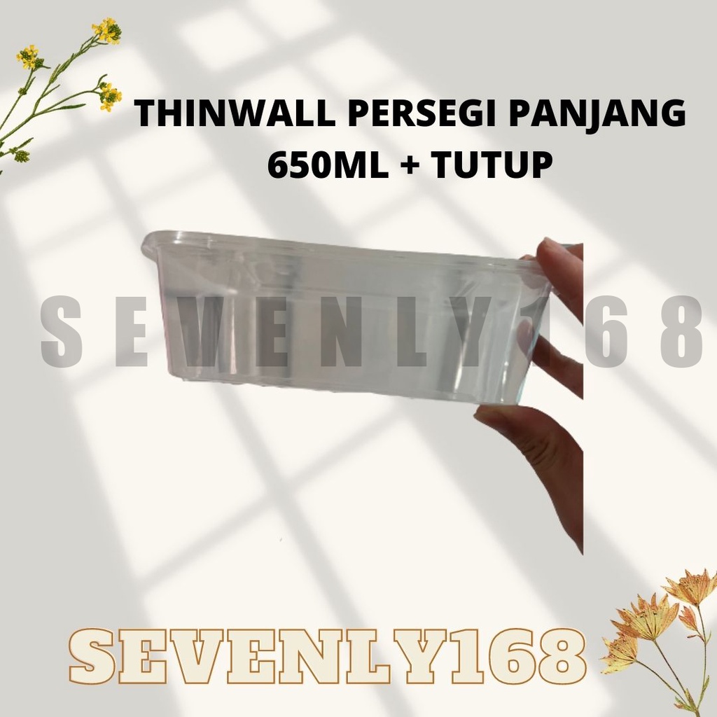 Thinwall Kotak Makan Box Makanan Plastik Bening 650ml (25pcs)