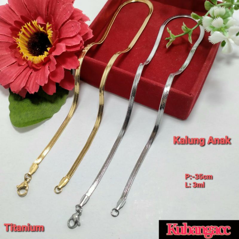 Kubangacc Kalung Anak Kalung Titanium Anak Kalung Set Aksesories Fashion Kalung Titanium Pendek