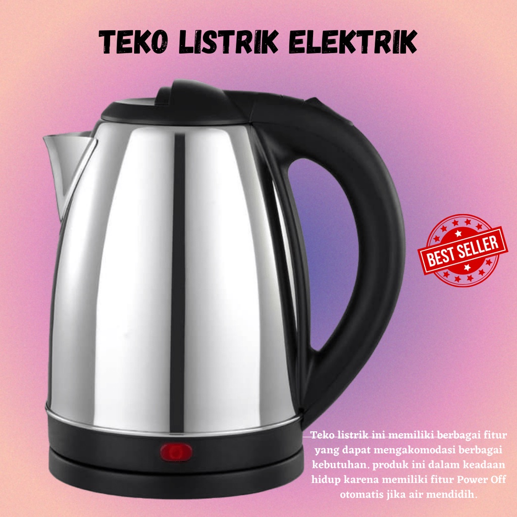 READY STOK! TEKO LISTRIK [ORIGINAL BISA COD] PEMANAS AIR KETTLE LISTRIK CERET PEMANAS AIR